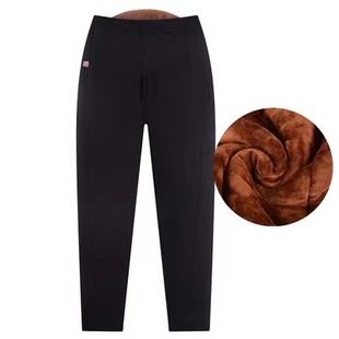 男冬老头爷爷加厚保暖休闲家居裤 开小便口老人睡裤 驼绒棉裤 爸爸装