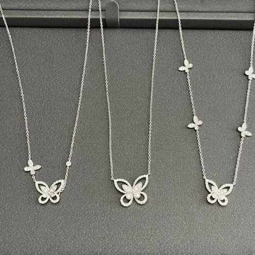 18K金幻影五两只双蝴蝶项链女