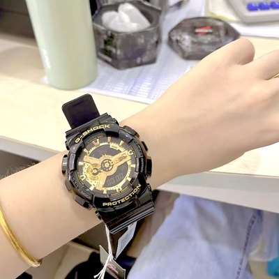 卡西欧Casio男黑金GA-110黑武士G-SHOCK防水运动电子表石英手表