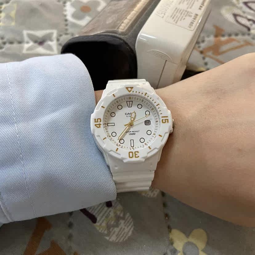 casio卡西欧ins风马卡龙学生女lrw-200h带日历防水时尚考试小白表