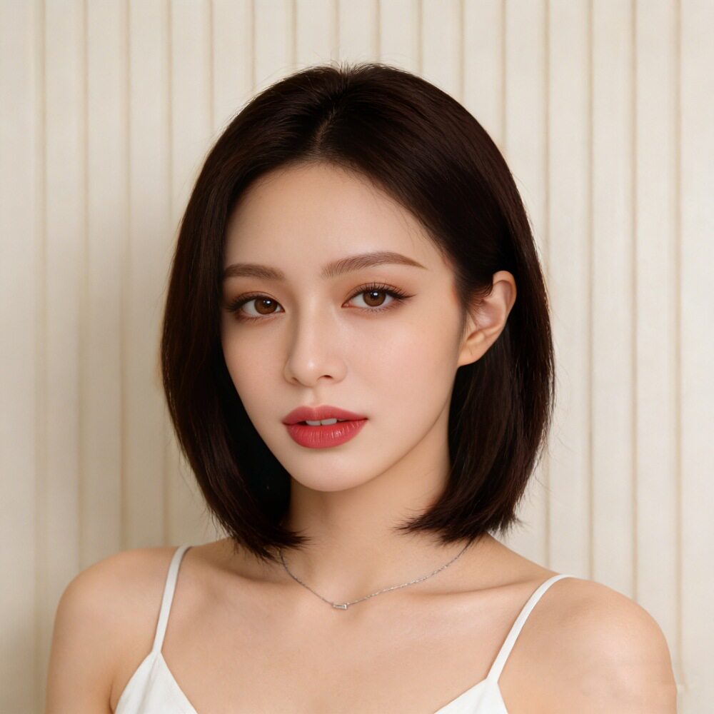 厂家批发假发女短直发中分刘海bobo短发女欧美外贸出口化纤假发女