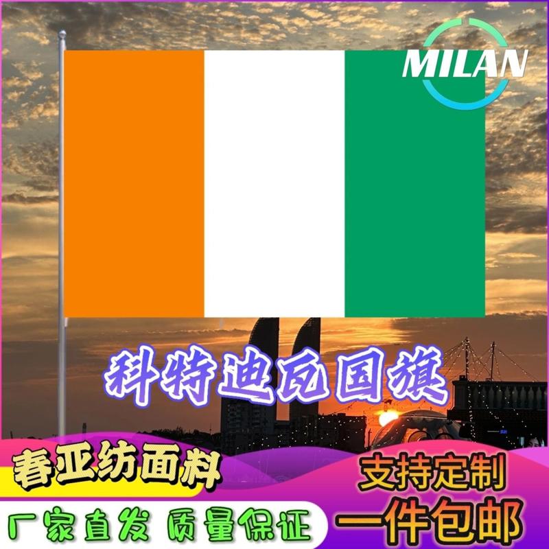 科特迪瓦国旗尺寸2345678号手摇旗世界国旗中美英德国俄罗斯旗