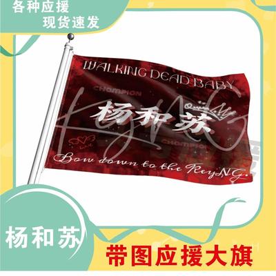 杨和苏应援大旗明星帜演唱