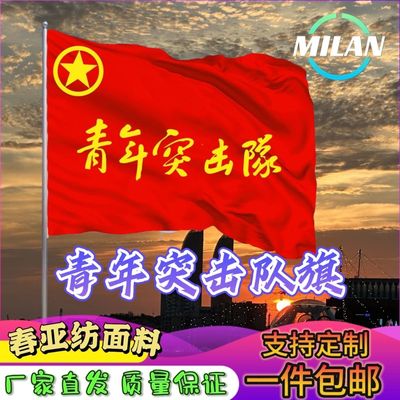 青年突击队旗 活动旗帜定制 志愿者公益服务旗义工团旗红旗