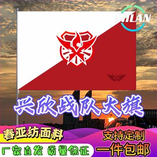 全职高手应援队旗cos兴欣战队大旗烟雨百花嘉世微草队旗定制