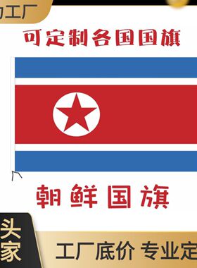 外国旗朝鲜国旗4号144X96cm 另有1号2号3号5号6号世界各国旗帜
