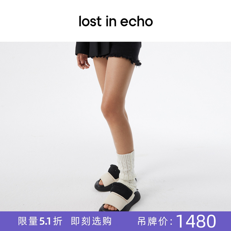 lost in echo填充感一脚蹬外穿舒适女款凉鞋拖鞋休闲