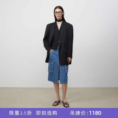 lostinecho直筒口袋工装牛仔裤