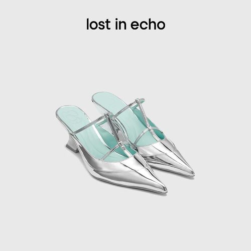 lostinecho尖头高跟凉拖鞋