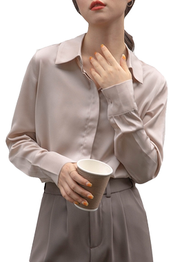 秋季新款工装风垂感高端女士衬衫
