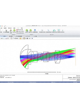zemax鱼眼镜头130°独家参数光学设计源文件