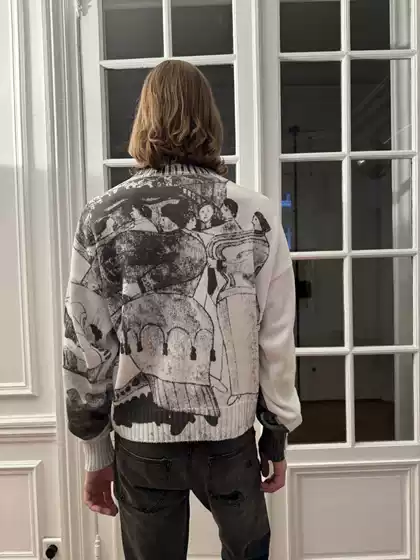 [Only Original Version, Not Regional or Chinese Version] Erd's Melancholic Rich Second-Generation 25Ss Ballroom Dance Crew Neck Sweater