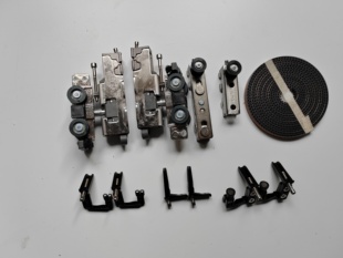 欧派克完美系统吊轮中间扇配件皮带轮防摆轮三联动吊轨极窄极简门