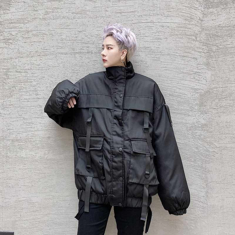 织带装饰短款休闲衣服M501-特P80,男装棉衣,天晨