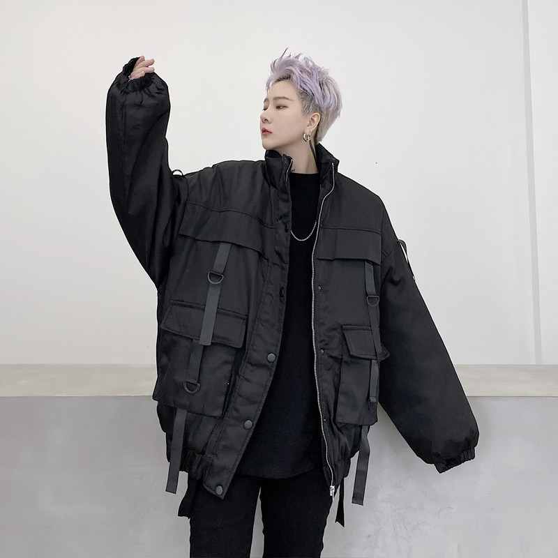织带装饰短款休闲衣服M501-特P80,男装棉衣,天晨