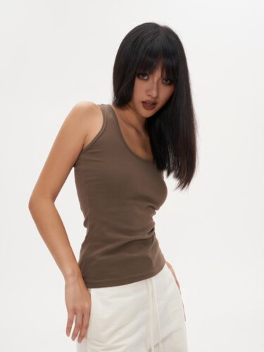 遮副乳简约外穿工字吊带背心女