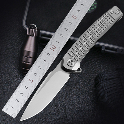 m390粉末钢折叠刀锋利小刀便携钛合金手柄折刀高硬度收藏礼品刀具