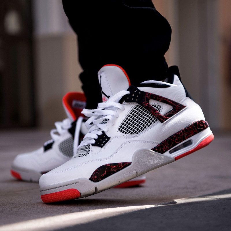 海外代购正品Air Jordan 4 Retro AJ4热熔岩大理石男女轻便篮球鞋