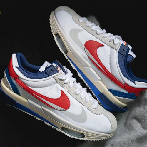 耐克NikeZoom解构白红蓝跑鞋