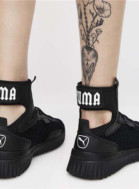 美国代购PUMA Fenty Trainer mid 运动绑带黑色彪马女健身训练鞋