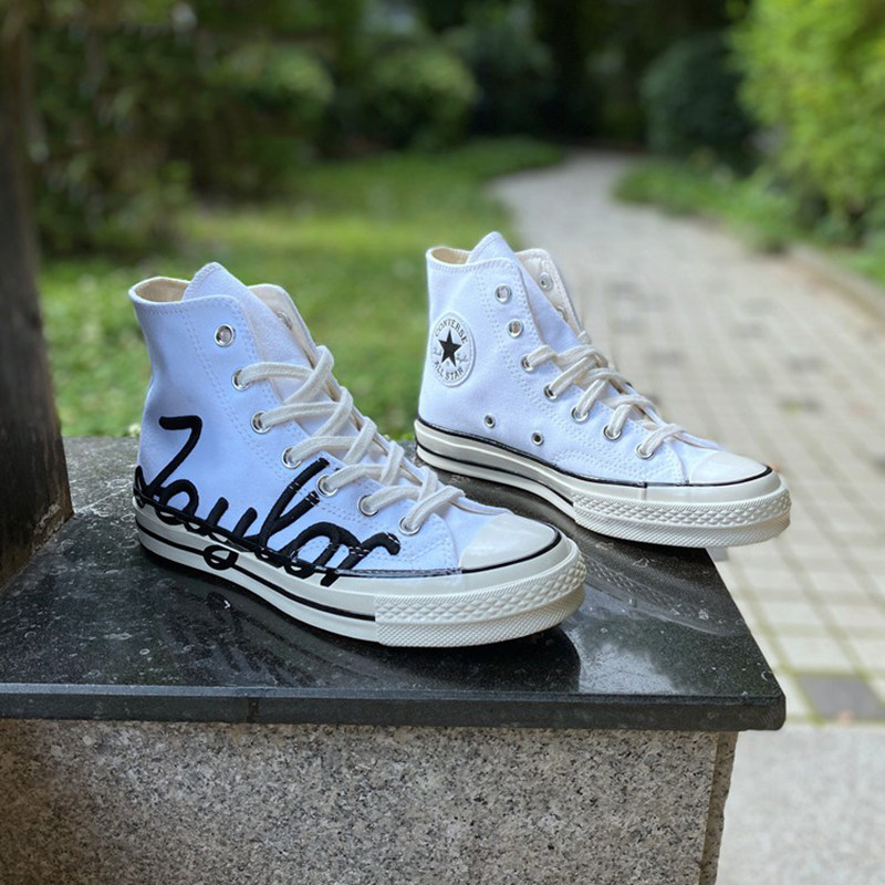 新款converse匡威1970S黑白高帮鞋拼接刺绣查克字母签名男女板鞋