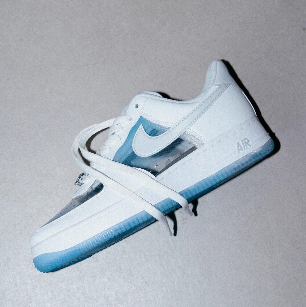 Nike Air Force 1 Low Retro 半透明冰蓝色男女空军一号休闲板鞋