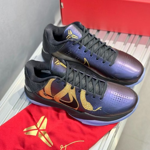 Nike耐克科比5黑曼巴紫金蛇年鞋