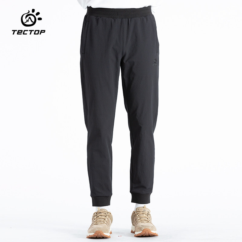 TECTOP探拓户外运动裤休闲九分裤束脚男女春秋季弹力收口旅行长裤