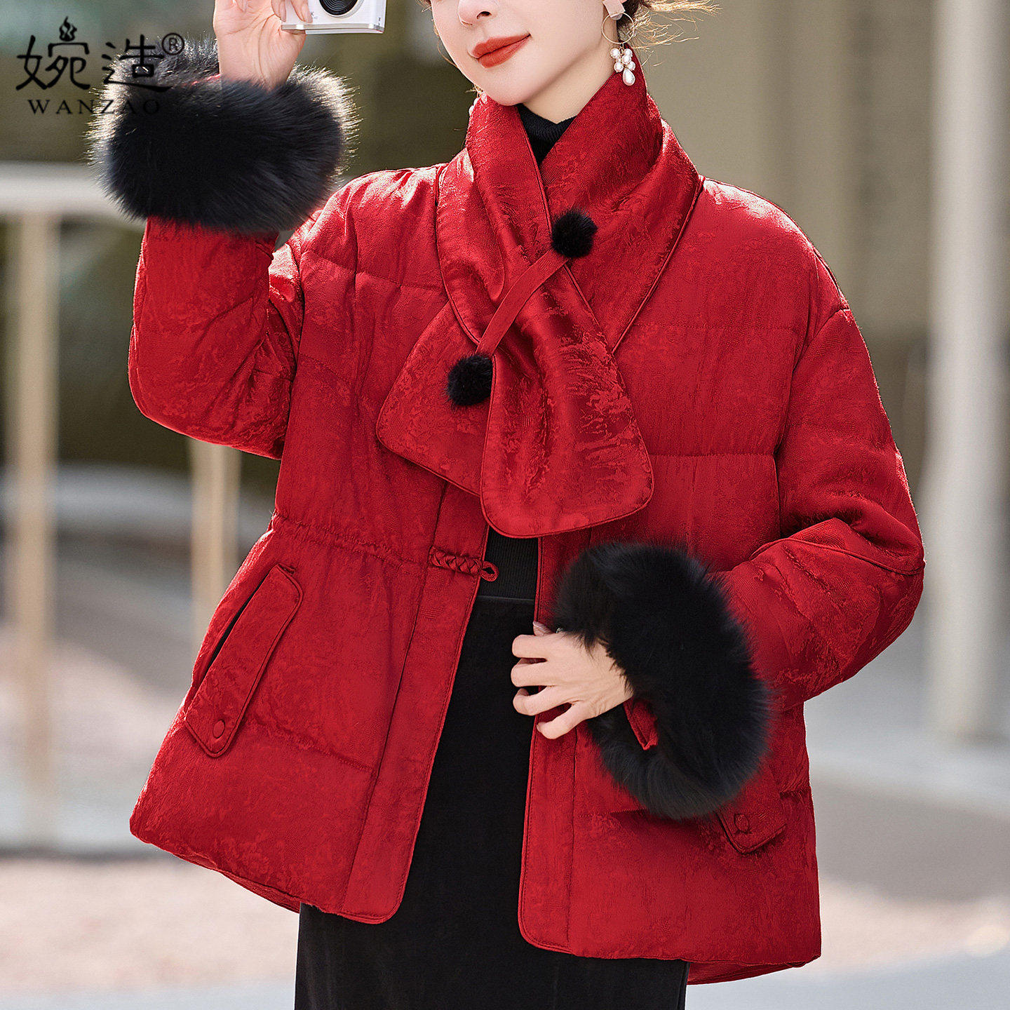 本命新年红色新中式羽绒服女冬季新款中老年妈妈洋派保暖结婚礼服,女装/女士精品,羽绒服,淘宝优惠券,粉丝福利购,淘宝优惠卷