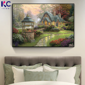 饰画欧式 美式 田园风风景装 卧室床头房间挂画过道餐厅墙面油画壁画