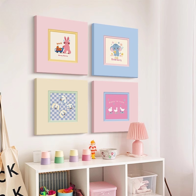 KC画廊客厅多巴胺可爱卡通装饰画