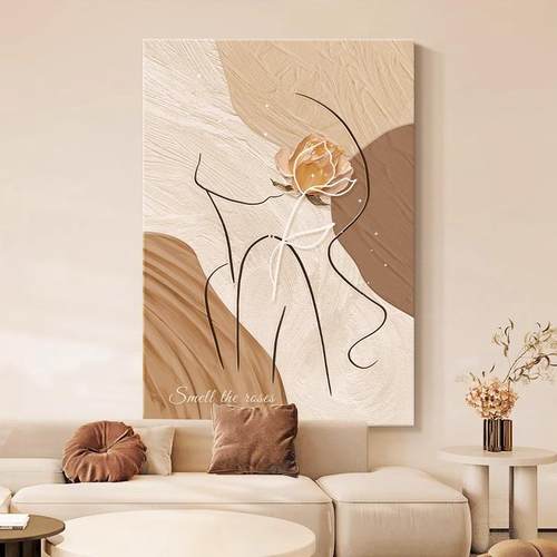 奶油风人物客厅卧室玄关装饰画