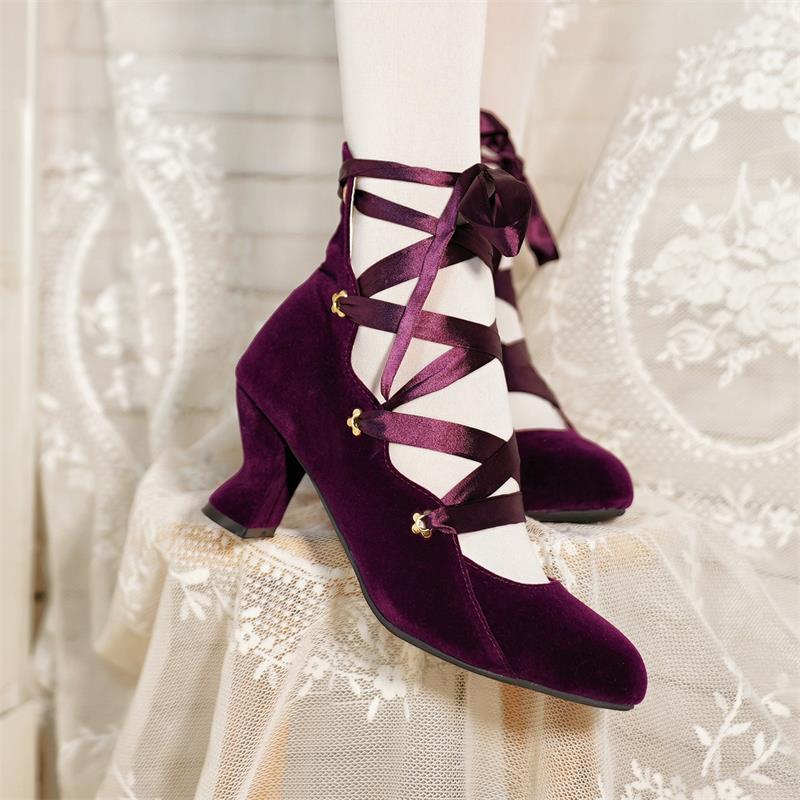 原創新品Lolita鞋舞鞋圓頭女鞋