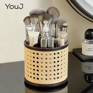 化妆刷中古风收纳筒旋转分格