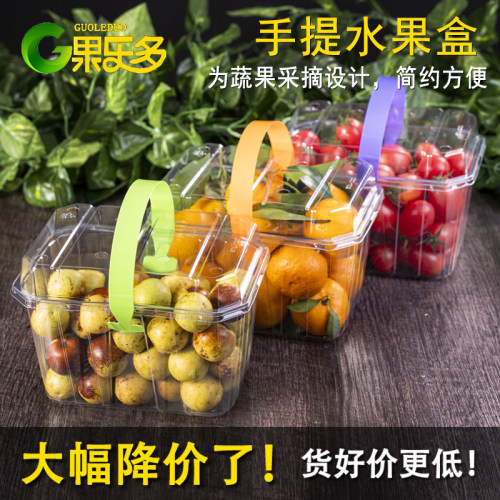 网红水果手提盒加厚透明打包盒