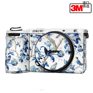 适用于索尼6700机身微单美保护迷彩磨砂碳纤3M贴纸本膜贴贴膜