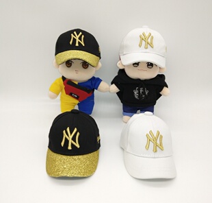 20CMEXO BTS NCT GOT7 明星公仔玩偶娃娃同款棒球太阳帽鸭舌帽子