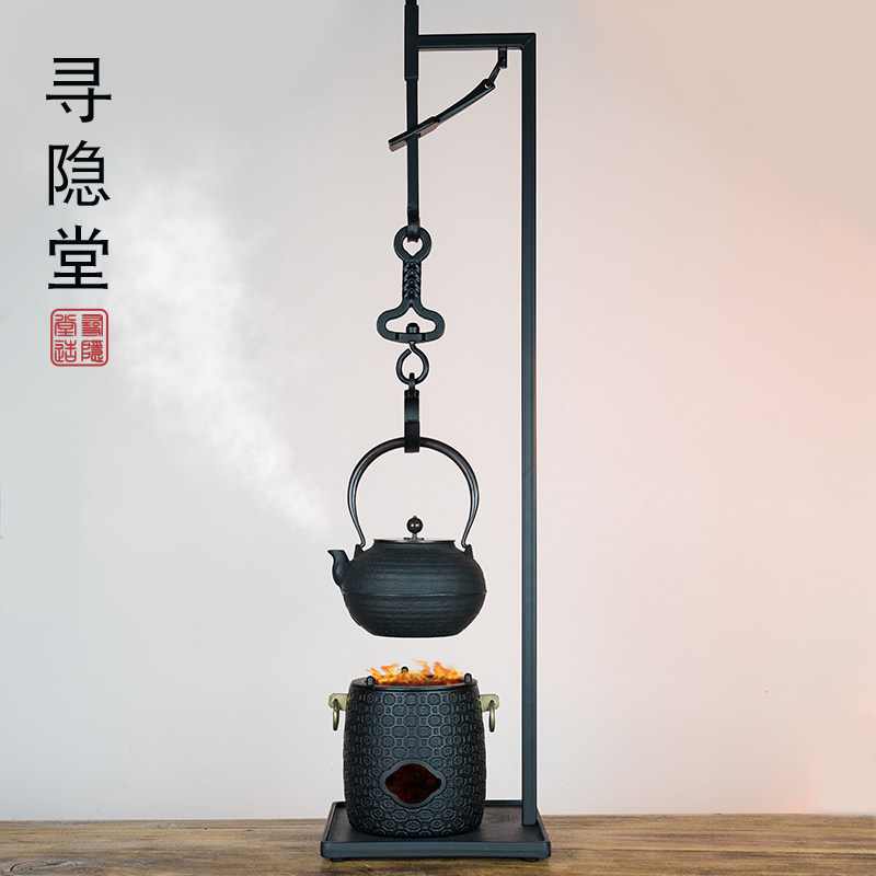 日式铸铁桌面免安装铁壶挂钩