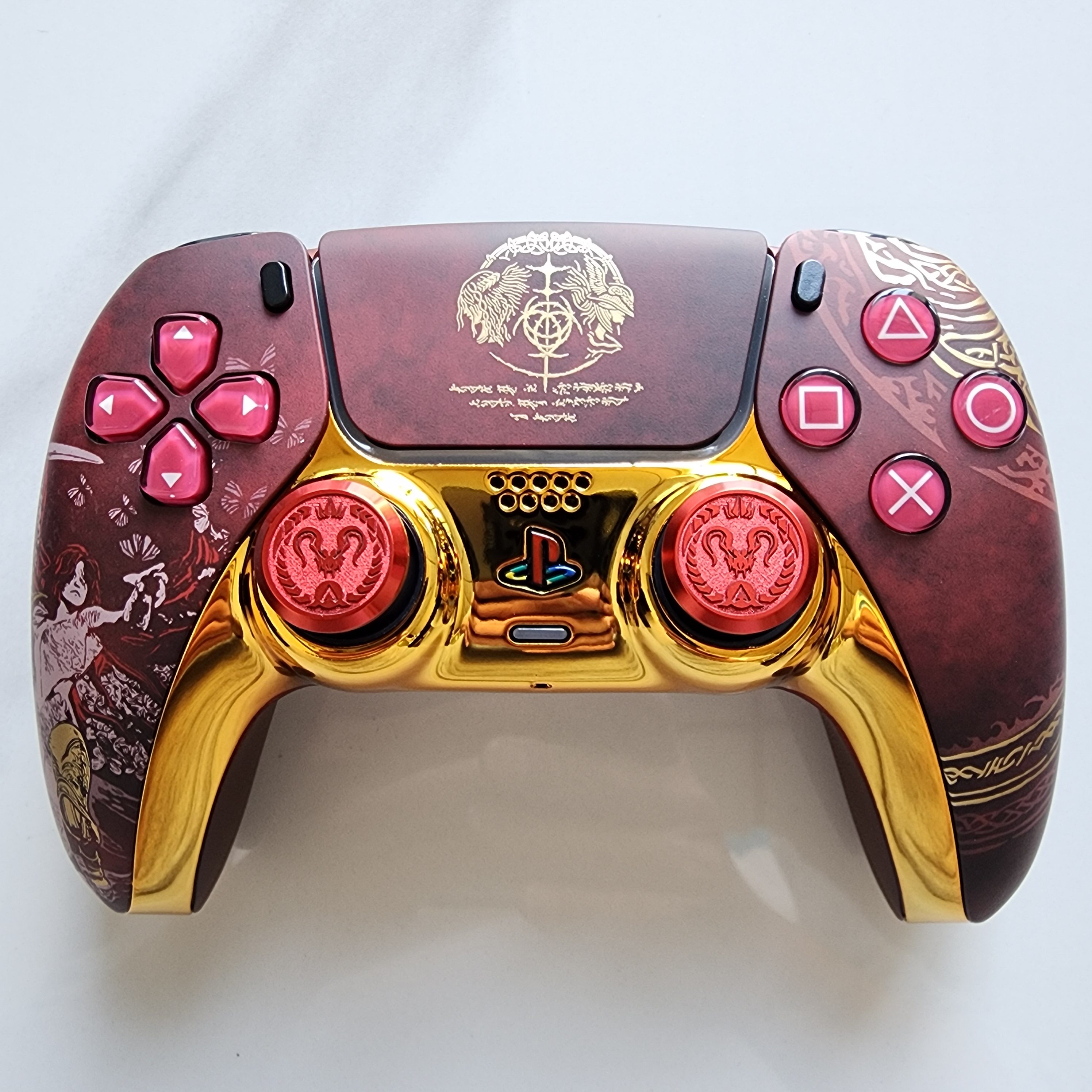 PS5手柄升级改装霍尔电磁摇杆TMR摇杆PS5原装游戏机手柄 天魔法环