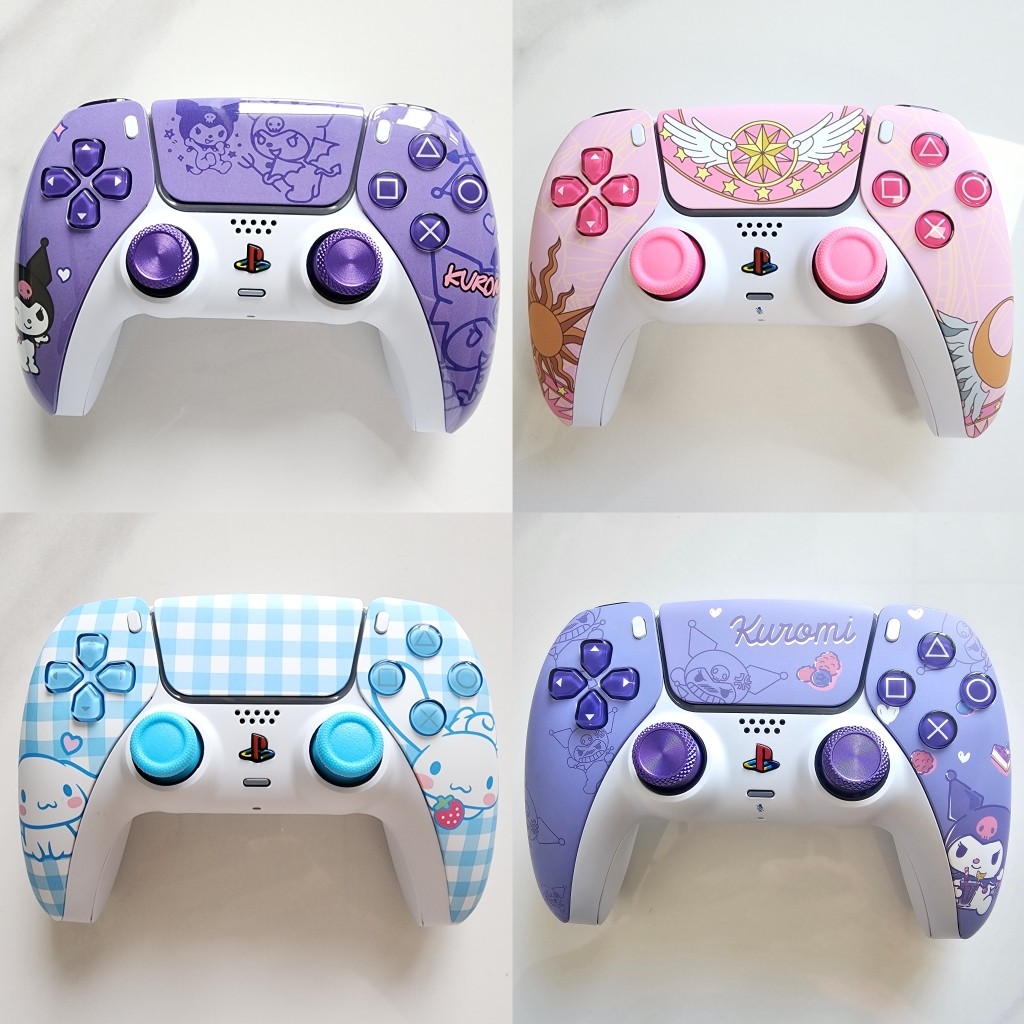 索尼PS5游戏机手柄外壳 ps5手柄改装替换面壳后壳PS5手柄改装外壳
