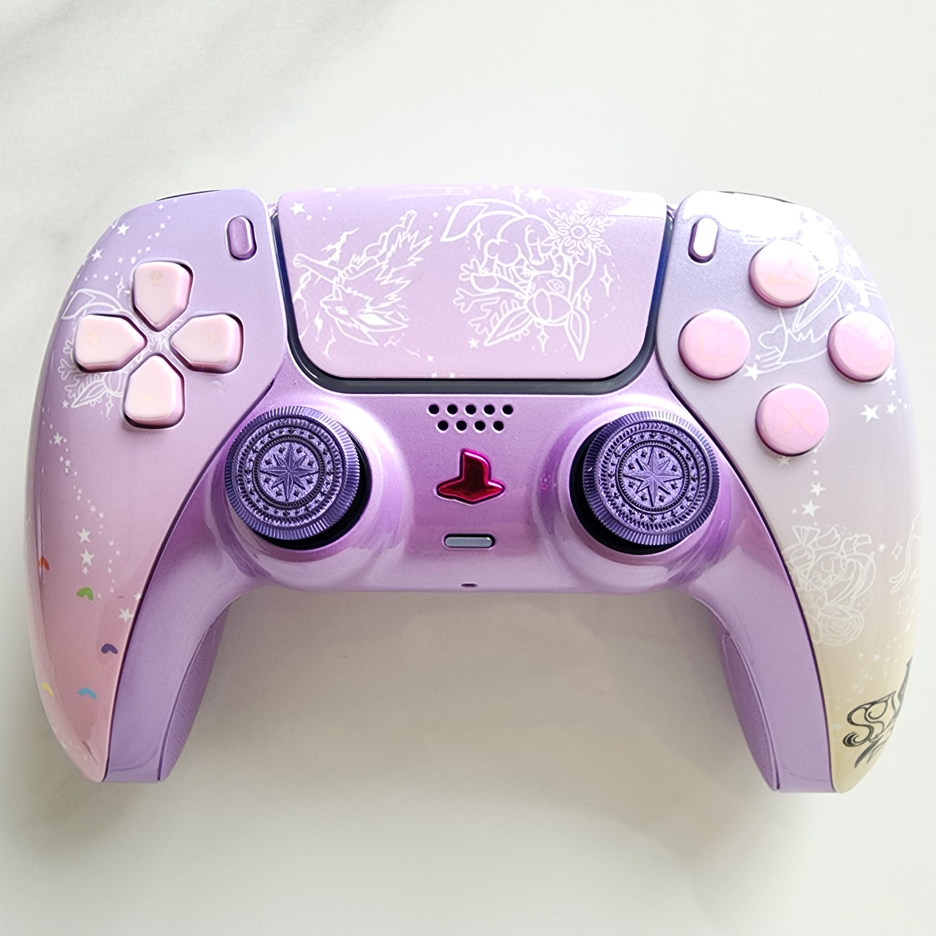 PS5手柄升级改装霍尔电磁摇杆TMR摇杆PS5原装游戏机手柄 初恋蜜语