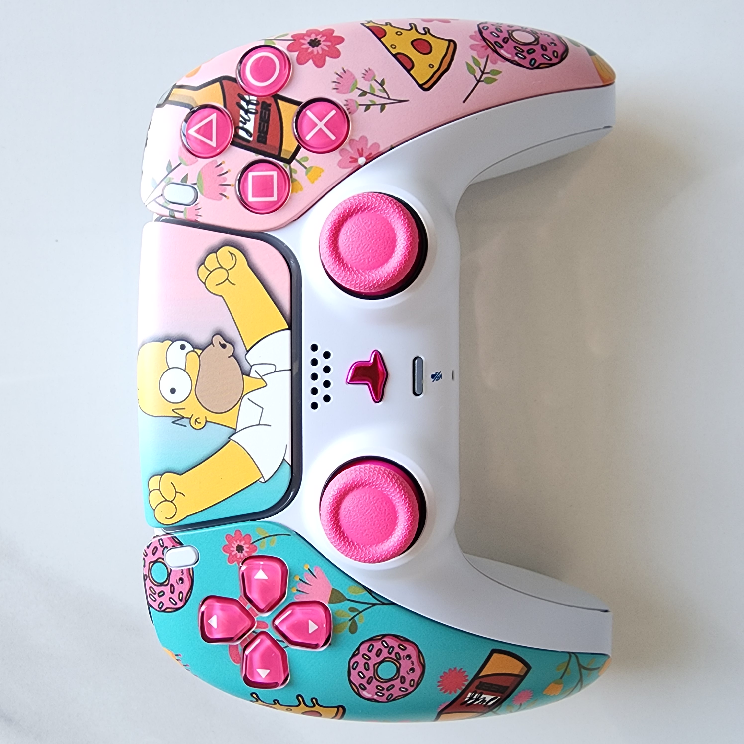 PS5手柄升级改装霍尔电磁摇杆TMR摇杆 PS5原装游戏机手柄：辛普森