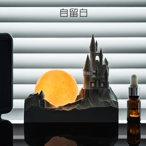 自留白月光城堡月球夜灯圣诞礼物