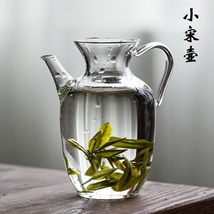 仿宋茶壶日式小枣执壶耐热茶具泡绿茶器透明小号花瓶醒酒壶玻璃壶