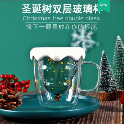 创意猫爪杯心愿杯圣诞杯网红耐热玻璃马克杯儿童早餐杯牛奶茶杯