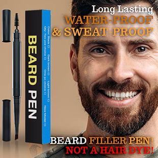 Filler防水四叉头带胡须刷眉笔 Pen 新款 双头胡子造型填充笔Beard