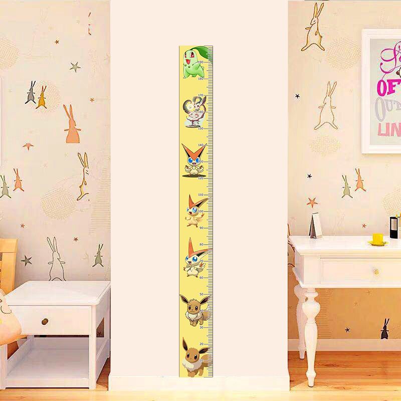 儿童一整张神奇宝贝比卡丘身高墙贴宝宝测量身高贴纸客厅墙面装饰