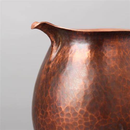 清沁堂 清沁堂纯手工纯紫铜公道杯束口鼓腹分茶器茶海烤茶罐茶器