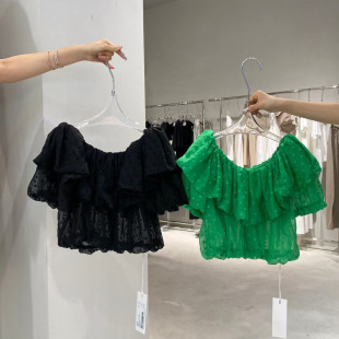 一字肩短袖 衬衫 女小件上衣短款 特价 爆款 最后一件 商品同款 啦