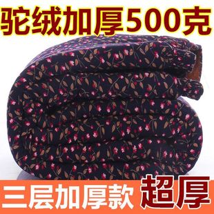 中青 加厚驼绒松紧腰保暖超厚宽松老人棉裤 中老年女士棉裤 加绒冬季